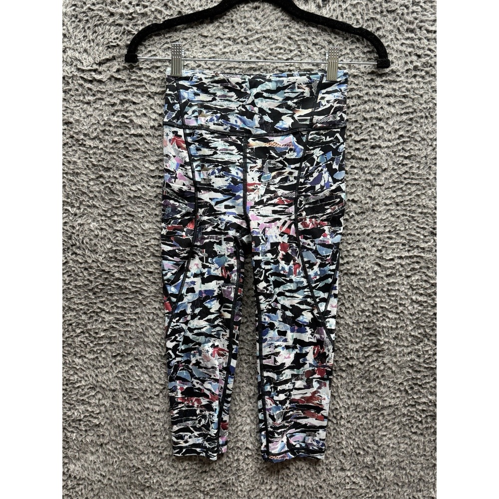 Lululemon Break Free Crop Leggings Nulux 17" Culture Clash Starlight Black 4